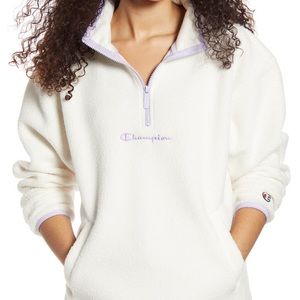 Champion purple and white fleece pullover💜